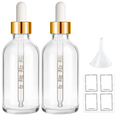 Bumobum 2oz glass dropper bottle with golden cap for leakproof essential oil storage
