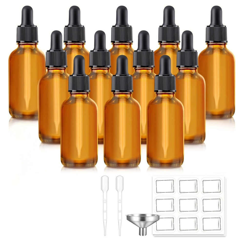 Bumobum 1oz amber glass dropper bottle shields essential oils from light for longer freshness.