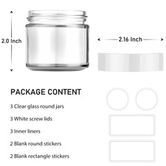Bumobum blank labels and inner liners with jars for easy labeling.