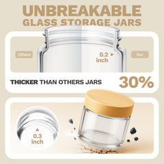 Bumobum thick-wall glass jar shows rugged durability and premium feel.