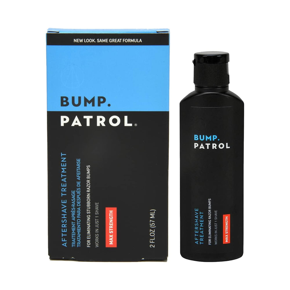 Bump Patrol maximum-strength aftershave bottle front view for razor bump prevention