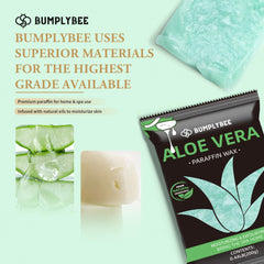 BUMPLYBEE Aloe Vera wax foot bath for hydrated feet and relief.