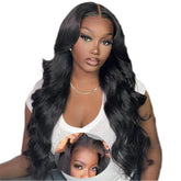 bungiol 5x5 glueless wig front view 24inch for quick, natural-looking wear