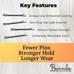 Bunnibo heavy-duty bobby pins tin on vanity for on-the-go styling