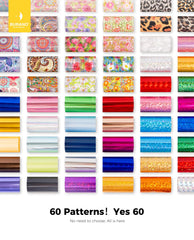BURANO foil stickers 60-pcs spread highlighting diverse designs for quick art