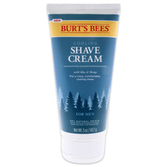 Burt's Bees Cooling Shave Cream bottle close-up for a refreshed, smooth shave.