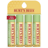 Burt's Bees cucumber mint lip balm front view for daily hydration on the go