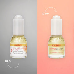 Burt's Bees Glow Booster drops ready for daily application on clean skin
