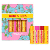 Burt's Bees In Full Bloom lip balm set with four tubes ready for daily moisture