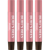 Burt's Bees Lip Shimmer Peony tube-front with subtle glow and hydration