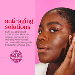 Application point close-up with serum on skin for brightening and evening tone