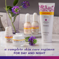 Burt's Bees Renewal Eye Cream applied as part of daily skincare routine.