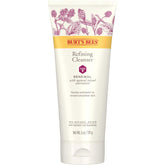 Burt's Bees Renewal Refining Cleanser bottle closeup shows gentle cleansing for smoother skin