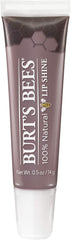 Burt's Bees Spontaneity lip shine tube shows sheer plum gloss for natural color