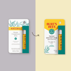 Burt's Bees Tea Tree Oil bottle highlight signals natural clarifying ingredients.