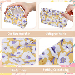 Buryeah compact 4.7 x 5.1 inch bag fits lipsticks, earphones, and coins.