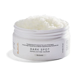 Bushbalm Bermuda dark spot scrub jar shown for pre-shave exfoliation and smoother skin