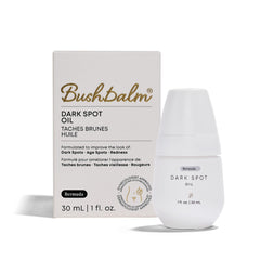 Bushbalm Bermuda Oil bottle, easy daily application for a smoother skin tone.