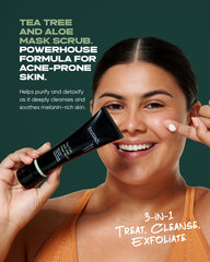 Buttah Tea Tree Aloe Scrub texture highlights gentle exfoliation with Eco-Beads.