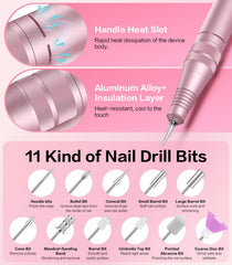 Buways cordless nail drill in compact palm-size for easy travel touch-ups.