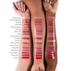Buxom Blushing Margarita swatch reveals rich, non-shimmer color with fullness.