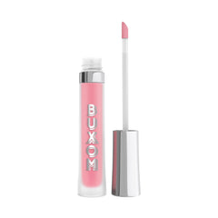 Buxom Full-On Lip Cream Pink Lady application close-up showing fuller lips