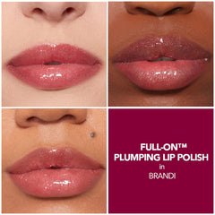 Buxom Brandi applicator demonstrates precise application for bold color.