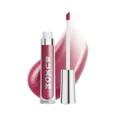 Buxom Brandi lip polish bottle shows high shine and plumping effect.
