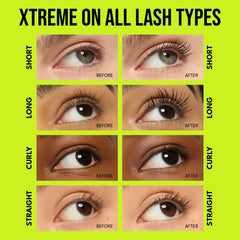 Buxom Lash Xtension Lift Mascara curved-wand lifting and separating lashes.