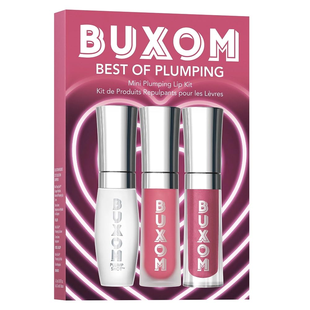 Buxom Plump Shot Peptides Lip Serum tube demonstrates cooling formula for plumper-looking lips.