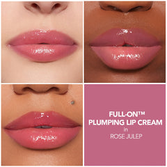 Buxom Rose Julep tingling sensation for refreshing lip plump.