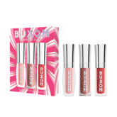 Packaging featuring Buxom Sweet As Suga Trio for hydrated, plump-looking lips.