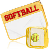 BuyCard softball gift makeup bag large showcases sporty design for travel storage.