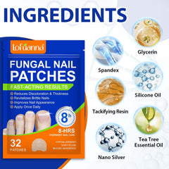 32-pcs toenail repair patches for convenient daily use and gradual health improvement.
