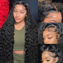 BWDWST 32-inch deep wave lace-front wig with natural look and full waves.