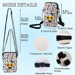 BWWKTOP Horror Clown Crossbody Bag adjustable strap for secure wear.