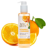 By Nature Vitamin C Turmeric Gel Cleanser bottle showcases brightening action for daily cleansing.