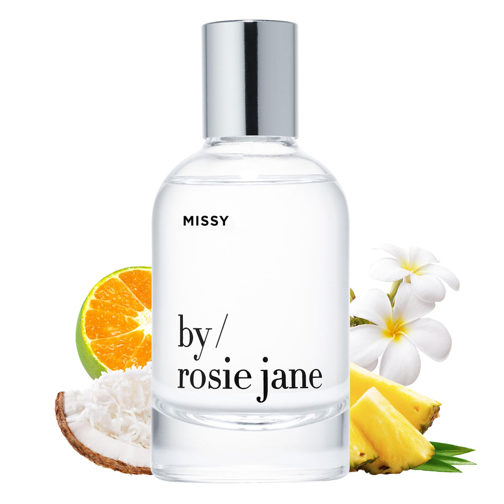 By Rosie Jane Missy bottle close-up for everyday clean fragrance