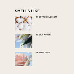 By Rosie Jane White Tee mist spray-action for quick refresh on hair and skin.