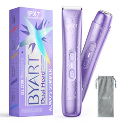 BYART bikini trimmer dual head for precise body grooming and touch-up use.