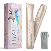 BYART pubic-hair-trimmer-gold-handle provides precise grooming for smooth skin.