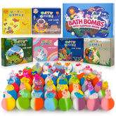BYGGVIR 48pcs kids bath bombs toy-inside packaging invites playful unboxing during bath time