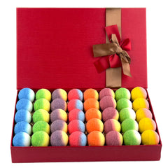 BYGGVIR bath bombs 40-piece gift set in reusable bowknot for sharing.