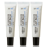 C.O. Bigelow favorite lip balm tubes with three compact tubes for hydration on the go.