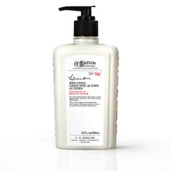 C.O. Bigelow Lemon Body Lotion bottle with pump for quick, mess-free application