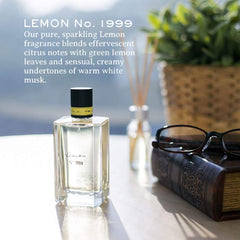 C.O. Bigelow Lemon EDP glass bottle on vanity conveys subtle citrus elegance