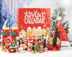 CADDISE Advent Calendar 2025 door surprises closeup with skincare and bath treats
