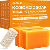 CADDISE Kojic Acid Turmeric Soap Bar closeup shows creamy texture for even-toned skin