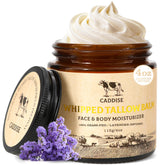 CADDISE whipped beef tallow lavender jar demonstrates rich daily hydration