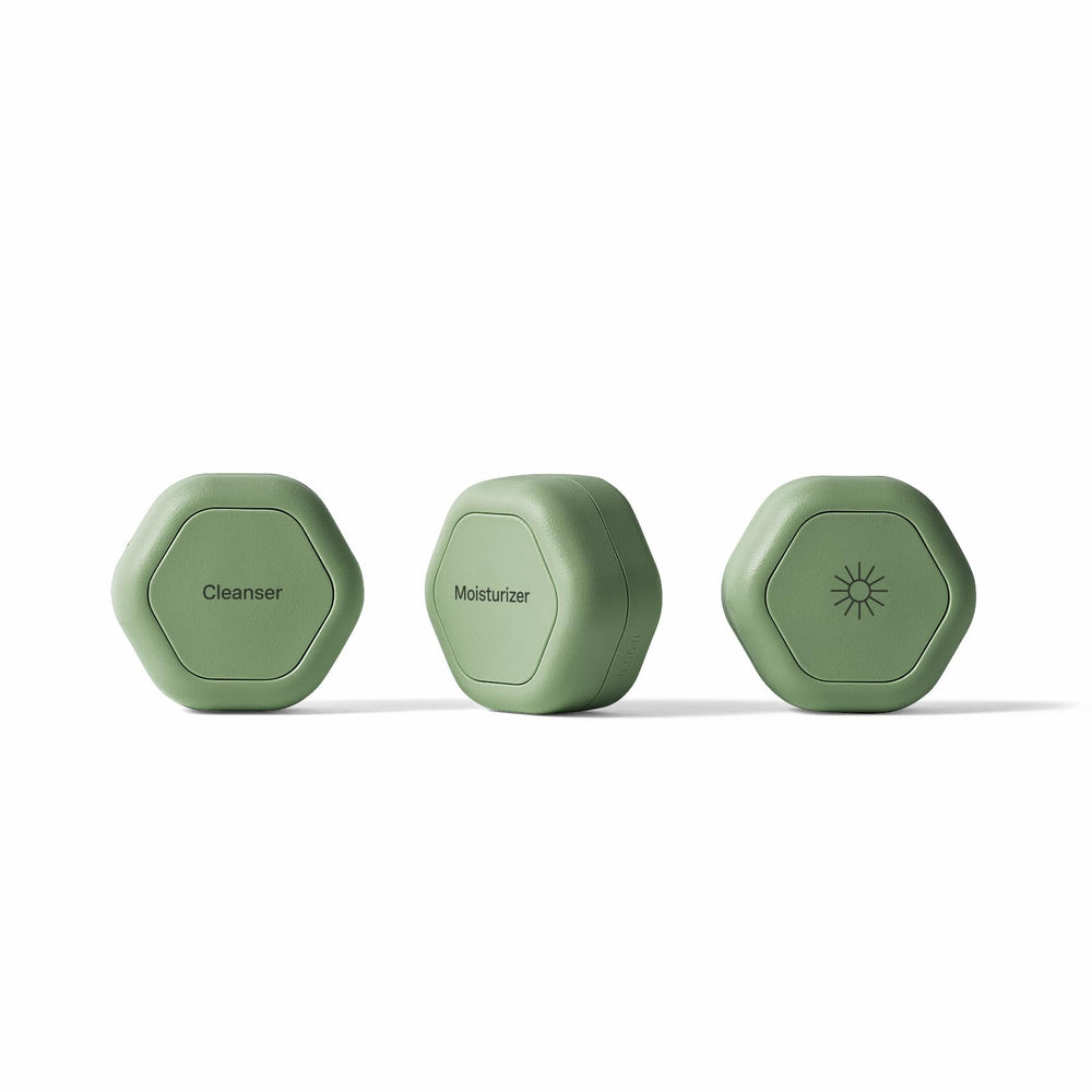 Cadence travel containers basic set with magnetic design for compact, organized packing.